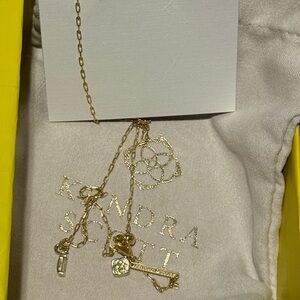 Kendra Scott Gold Floral Drop Necklace